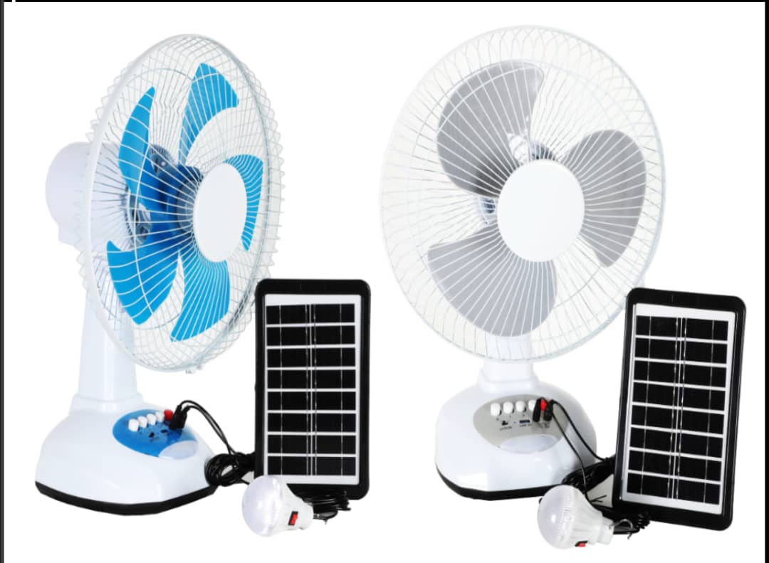 Ventilateur de table solaire de 12 pouces