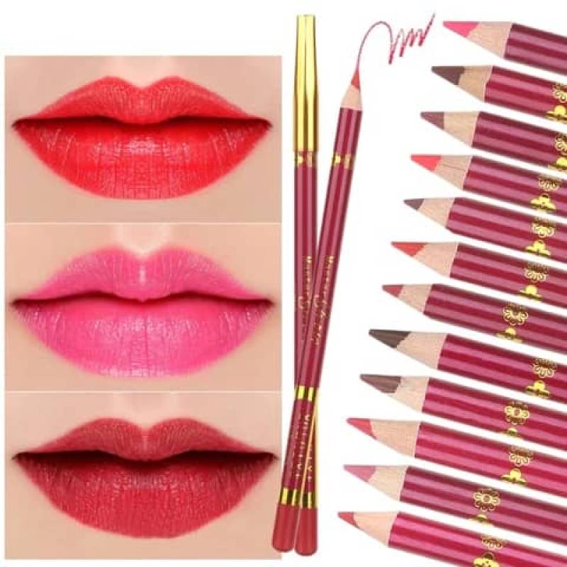 Crayon Lèvres Waterproof – Lip Liner Longue Tenue, Contour Lèvres Précis Maquillage Cameroun